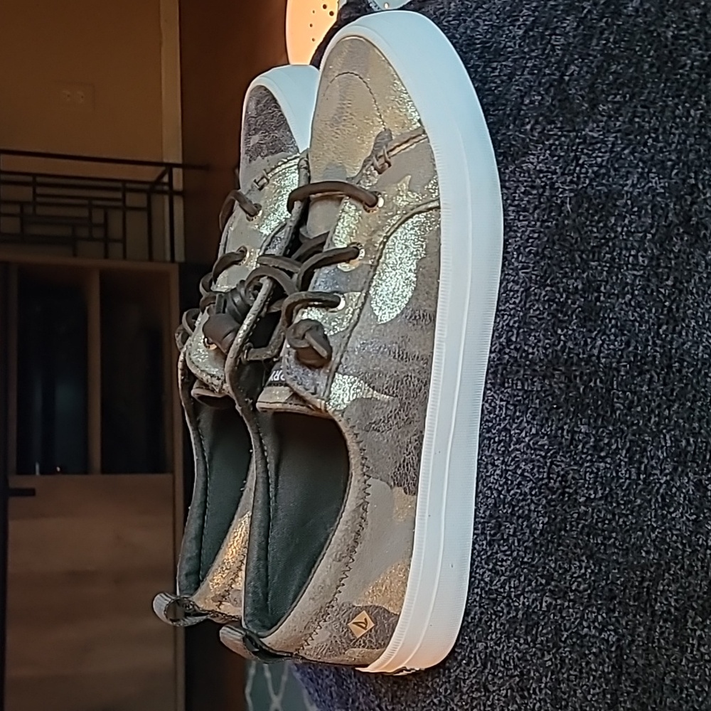 Sperry Top-Sider Camo w/ Metallic Gold Shoes Size 7.5